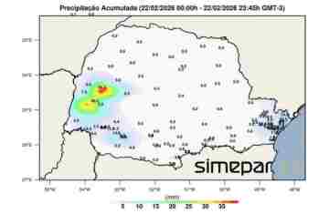  Paraná teve chuvas intensas no fim de semana e previsão indica novas pancadas isoladas
